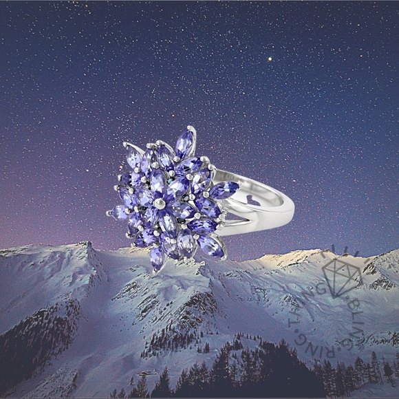 Natural Marquise Tanzanite Blue Diamond - Picture 3 of 3